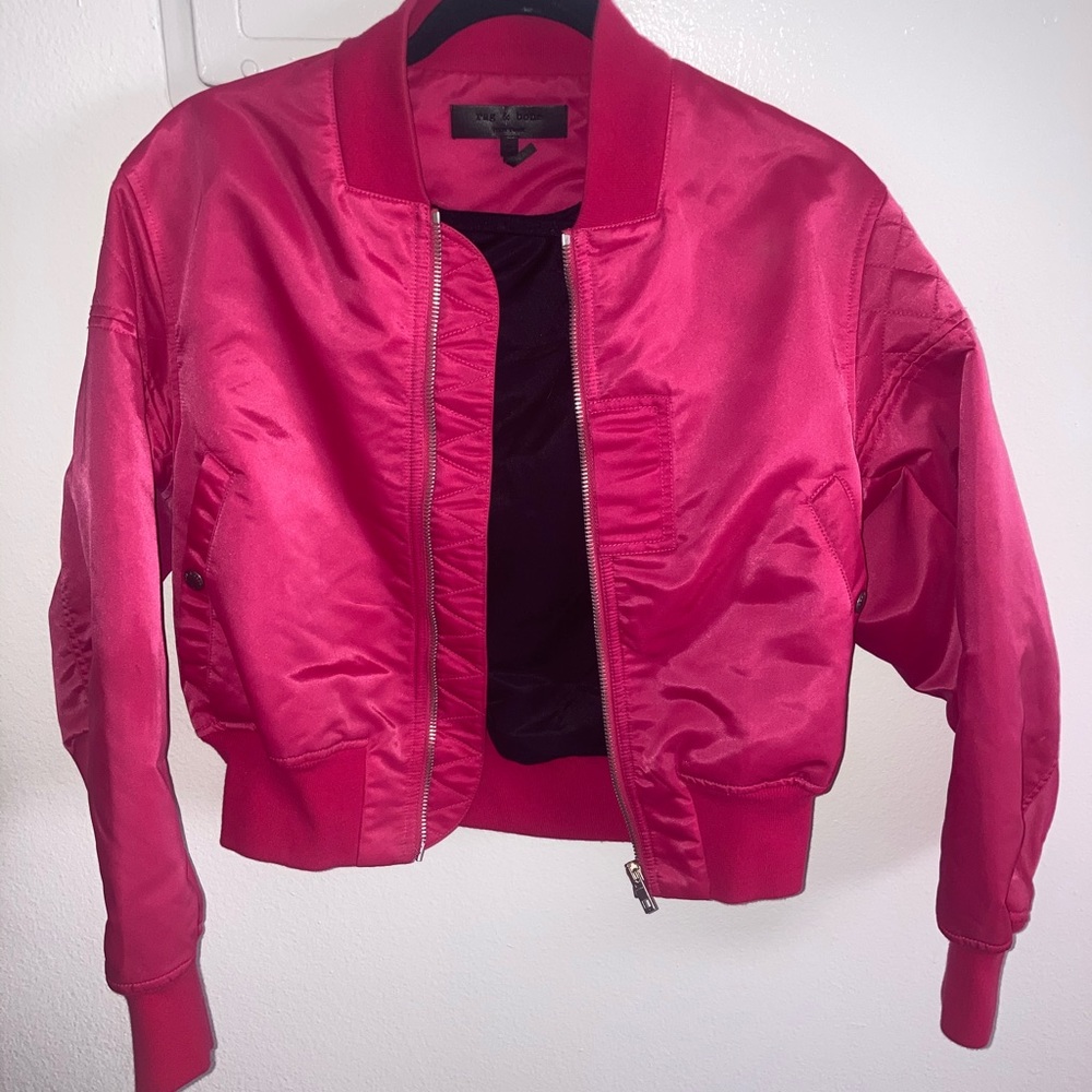 Hot Pink Rag & Bone Bomber Jacket